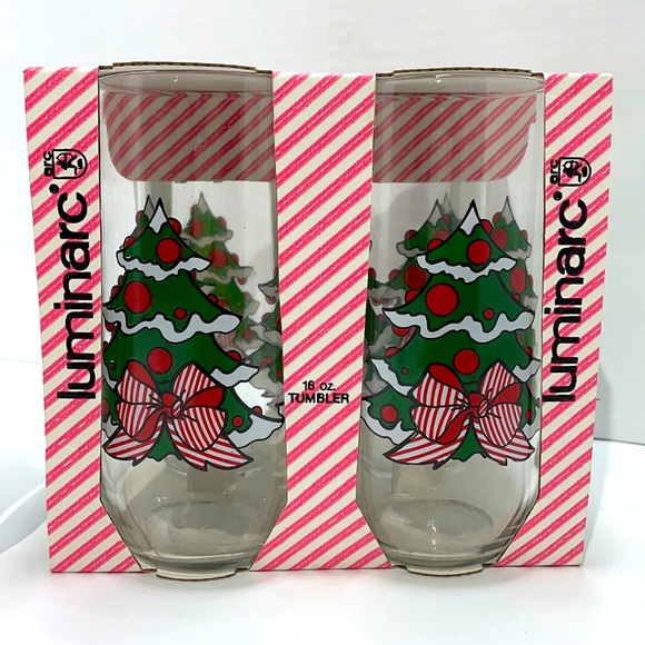 NWT Vintage Luminarc Christmas Themed Drinking Glasses 2 box sets! 8 glasses! - Picture 2 of 5